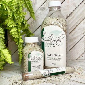 peppermint bath salts epsom salt muscle pain