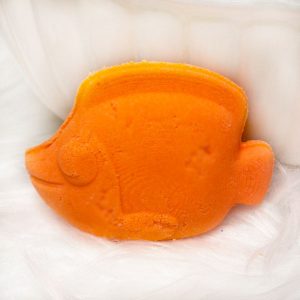 Orange fish bath bomb all natural kid friendly non toxic