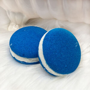 blue sheep bath cookies macaroon bath bomb bubble bath