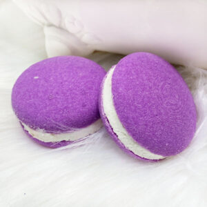purple macaroon bath cookie bath bomb