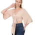 Blush Cropped Top Tie Cardign